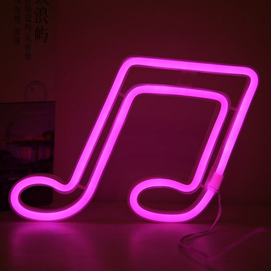 Neon Music Note Lights
